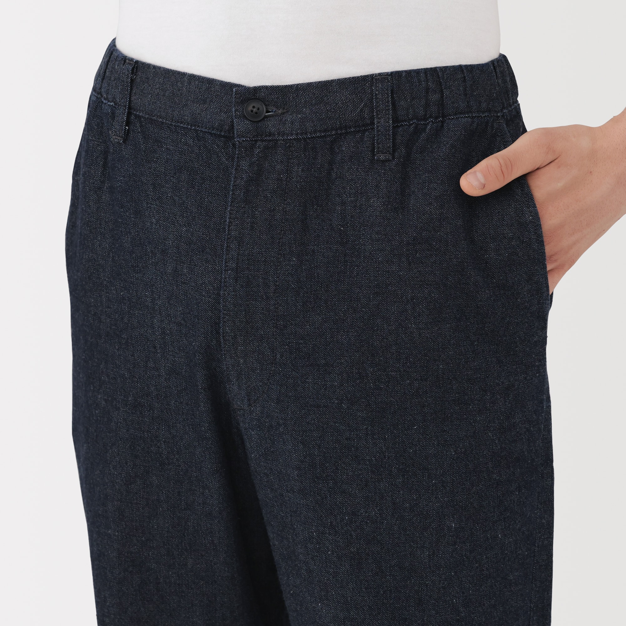 紳士 洗いざらしデニムイージーパンツ インディゴ | 無印良品