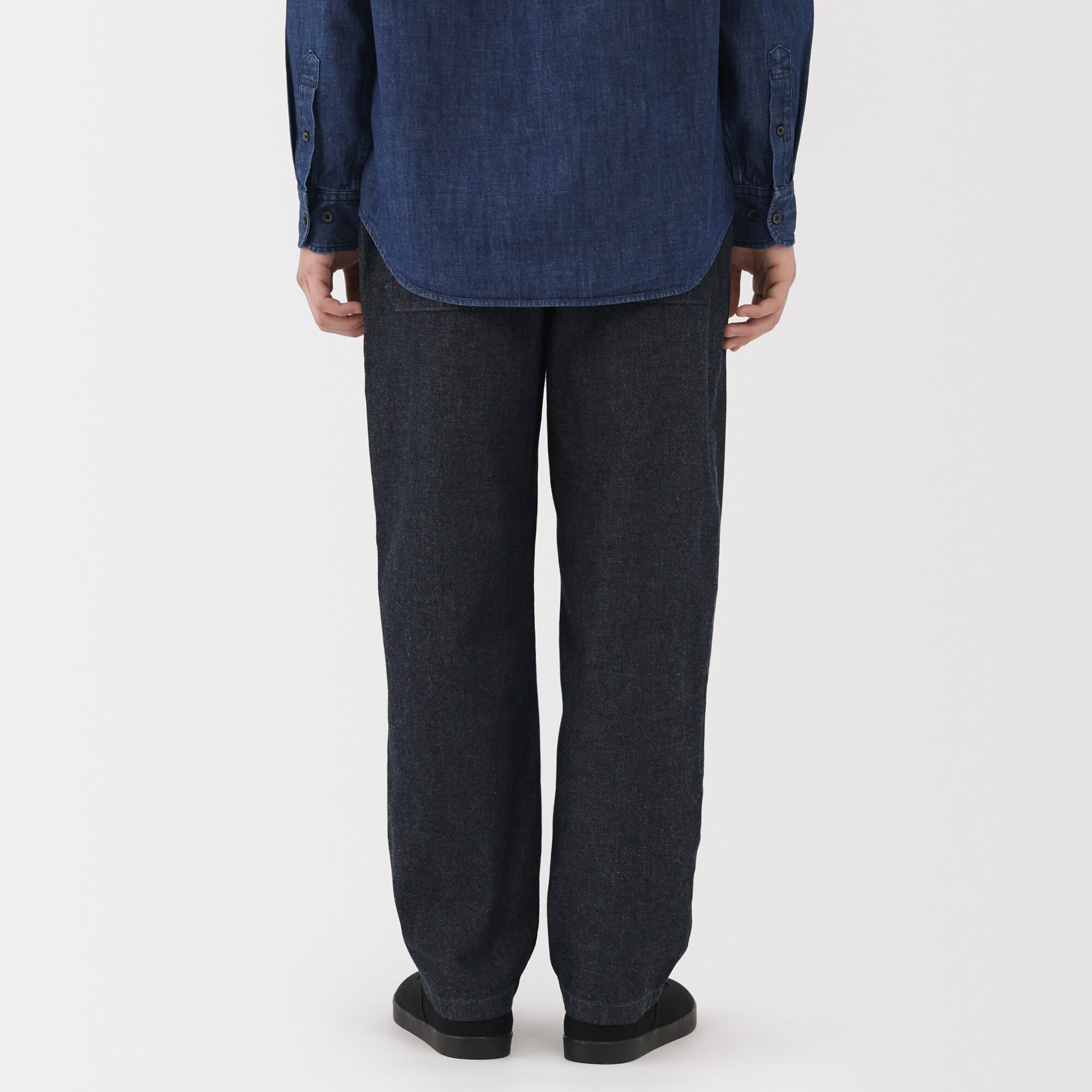 紳士 洗いざらしデニムイージーパンツ インディゴ | 無印良品 紳士 洗いざらしデニムイージーパンツ インディゴ | 無印良品