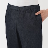 紳士　洗いざらしデニムイージーパンツ　インディゴ