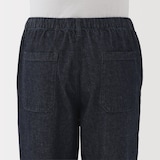 紳士　洗いざらしデニムイージーパンツ　インディゴ