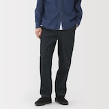 紳士　洗いざらしデニムイージーパンツ　インディゴ