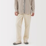 紳士　洗いざらしデニムイージーパンツ　生成