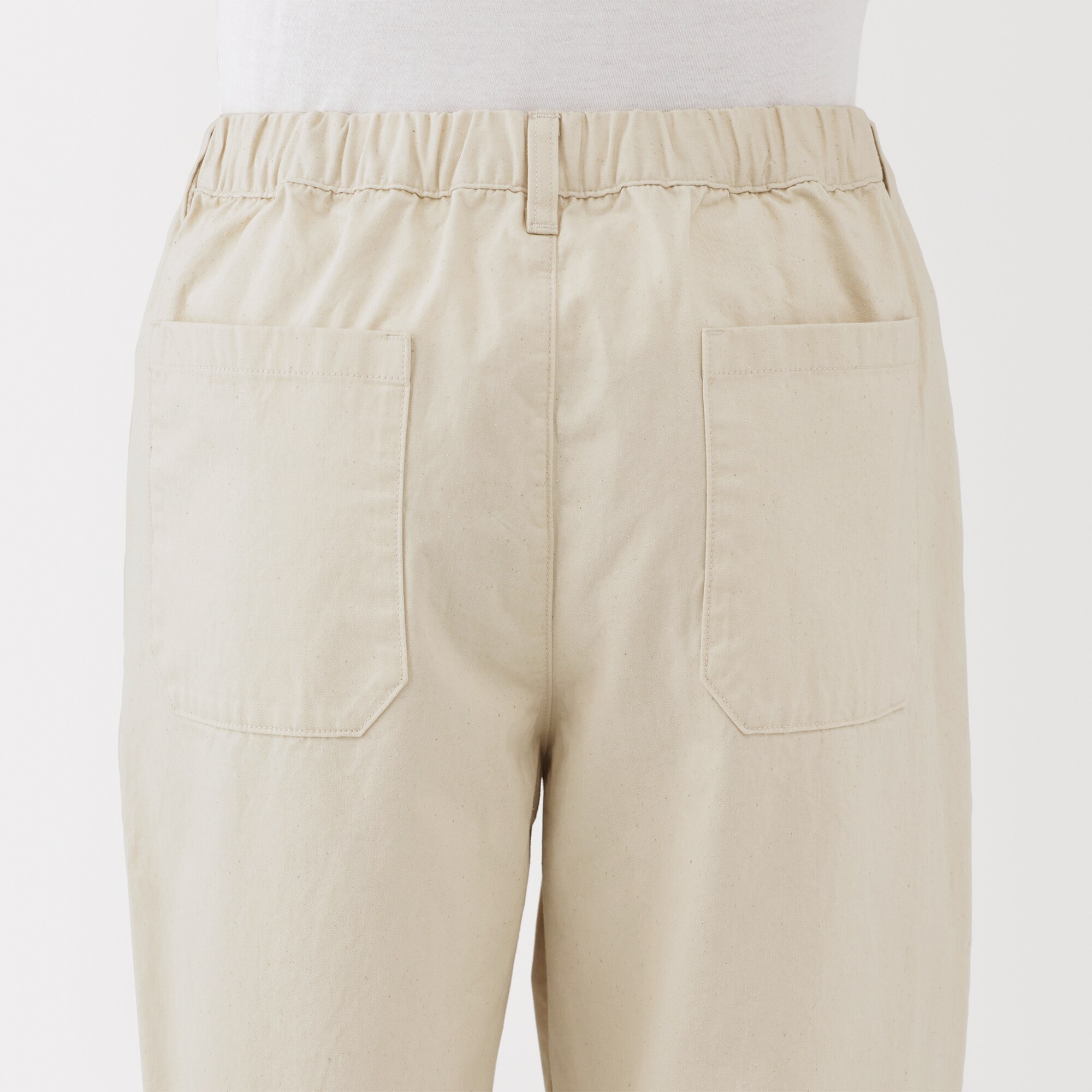 紳士　洗いざらしデニムイージーパンツ　生成