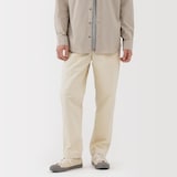 紳士　洗いざらしデニムイージーパンツ　生成