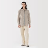 紳士　洗いざらしデニムイージーパンツ　生成