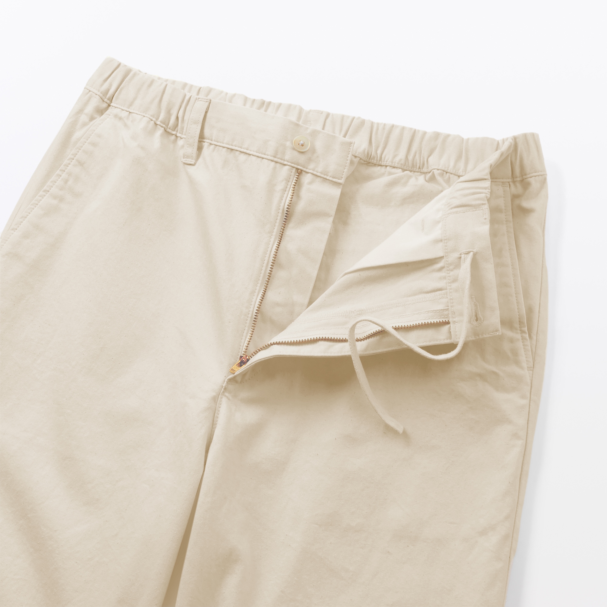 紳士　洗いざらしデニムイージーパンツ　生成