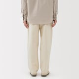 紳士　洗いざらしデニムイージーパンツ　生成