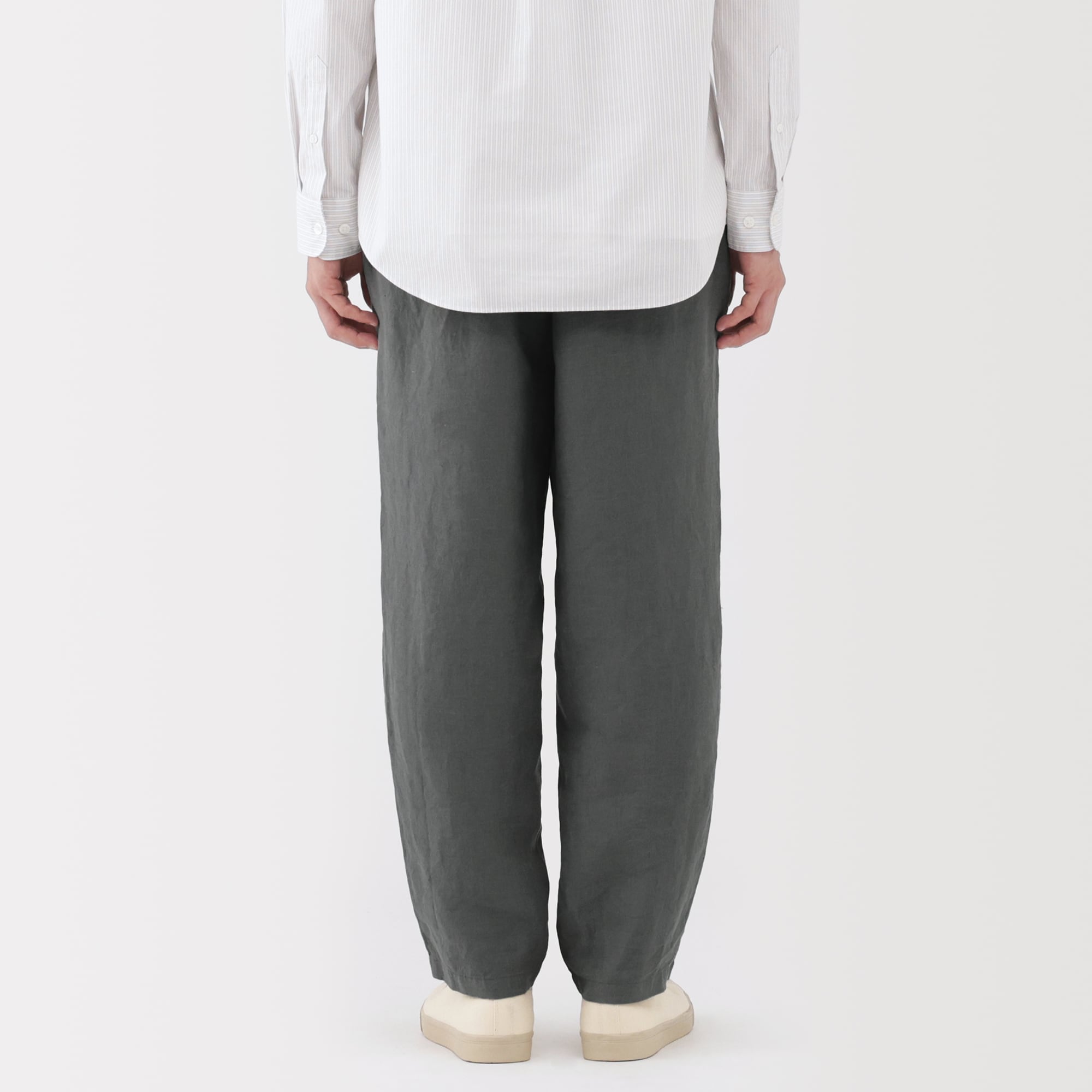 紳士　リネン洗いざらしテーパードパンツ（ＡＳＥＡＮ）