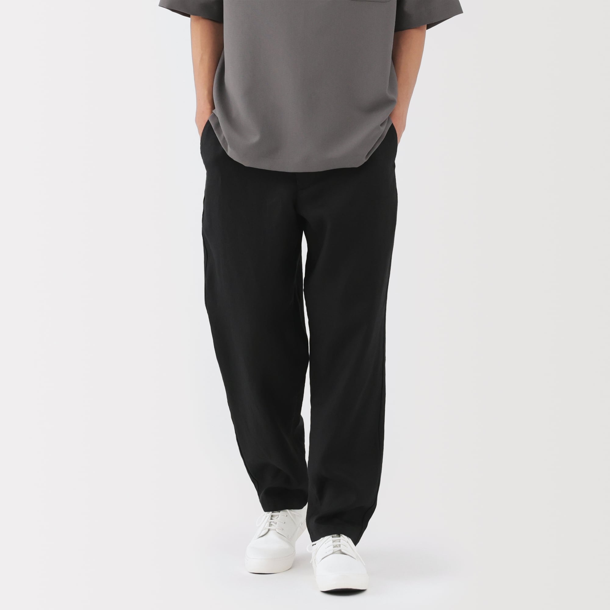 紳士　リネン洗いざらしテーパードパンツ（ＡＳＥＡＮ）