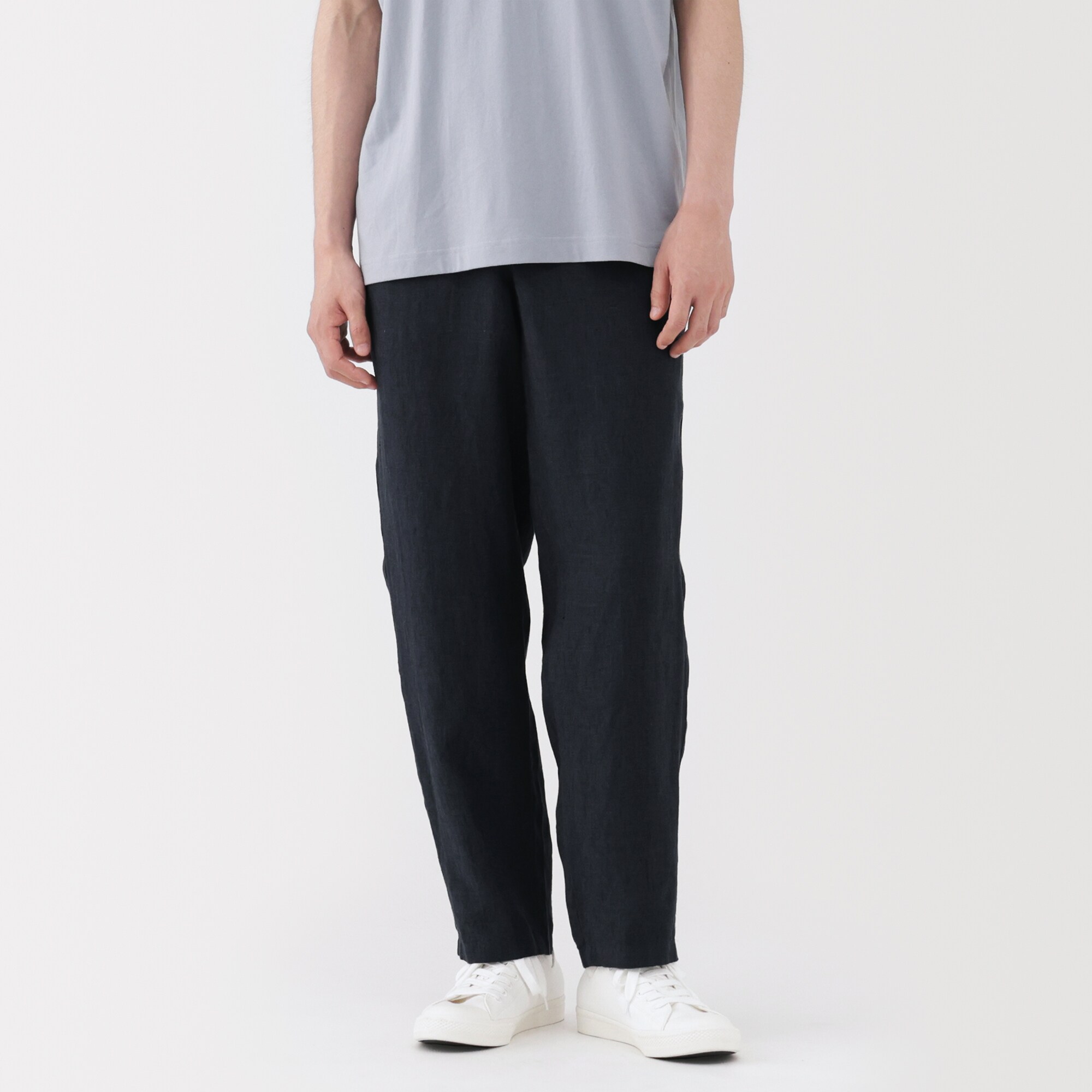 紳士　リネン洗いざらしテーパードパンツ（ＡＳＥＡＮ）