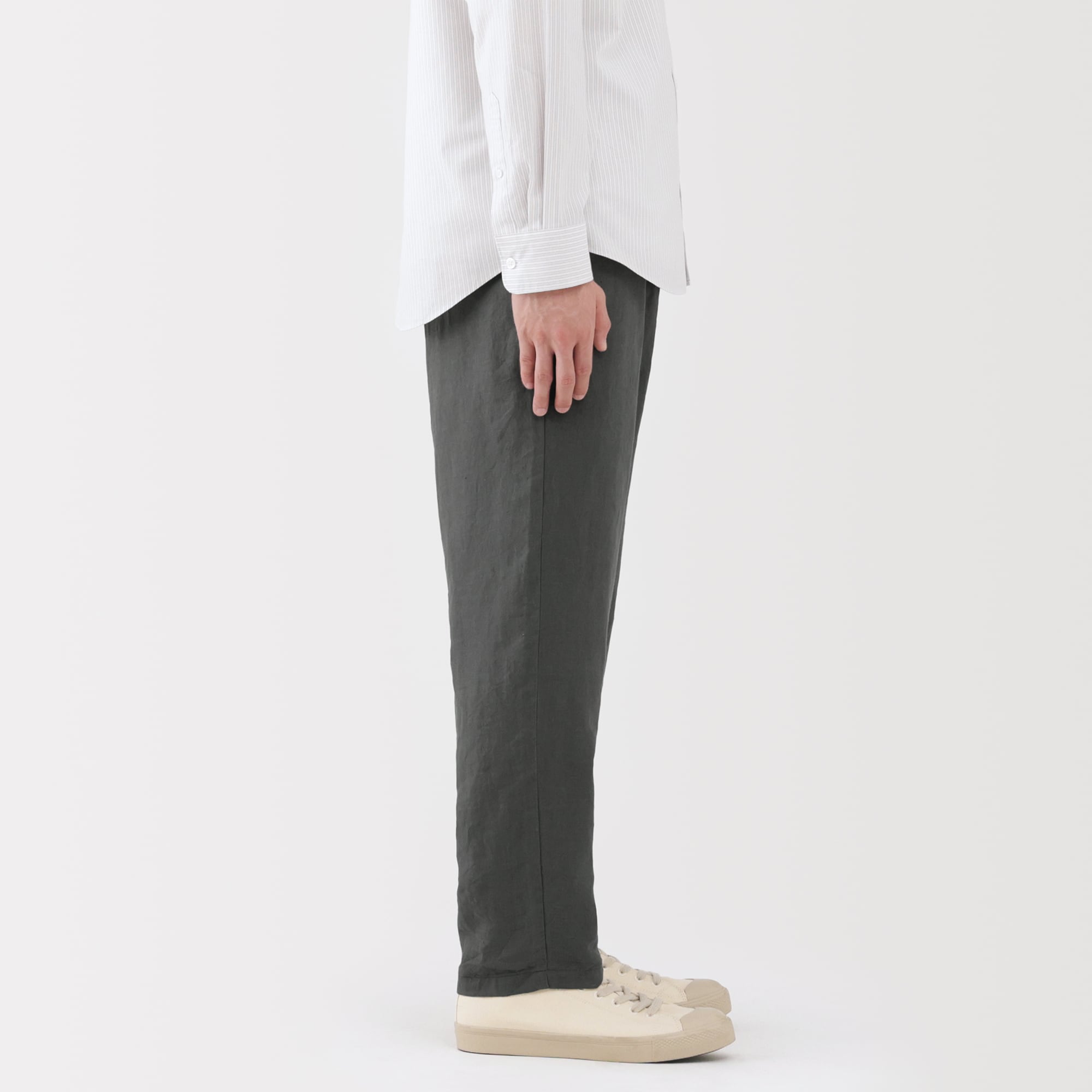 紳士　リネン洗いざらしテーパードパンツ（ＡＳＥＡＮ）