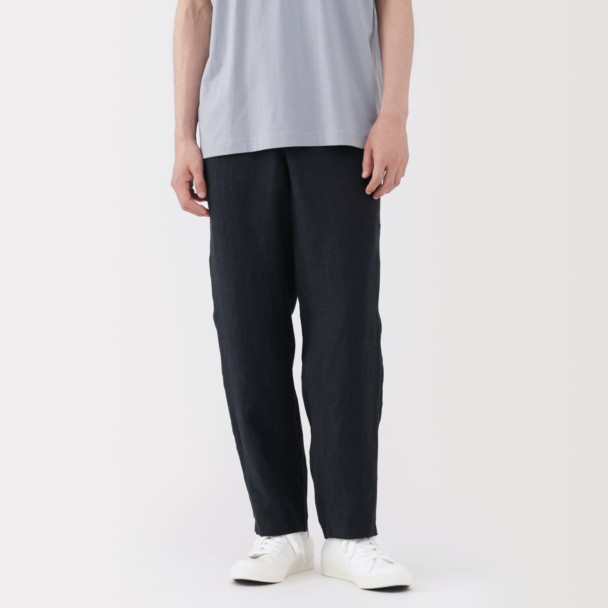 紳士　リネン洗いざらしテーパードパンツ（ＡＳＥＡＮ）