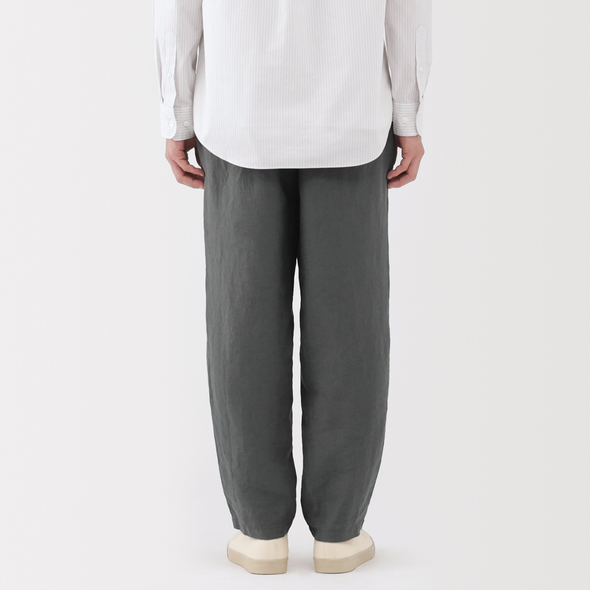 紳士　リネン洗いざらしテーパードパンツ（ＡＳＥＡＮ）