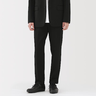 紳士　ストレッチジャージーノータックパンツ