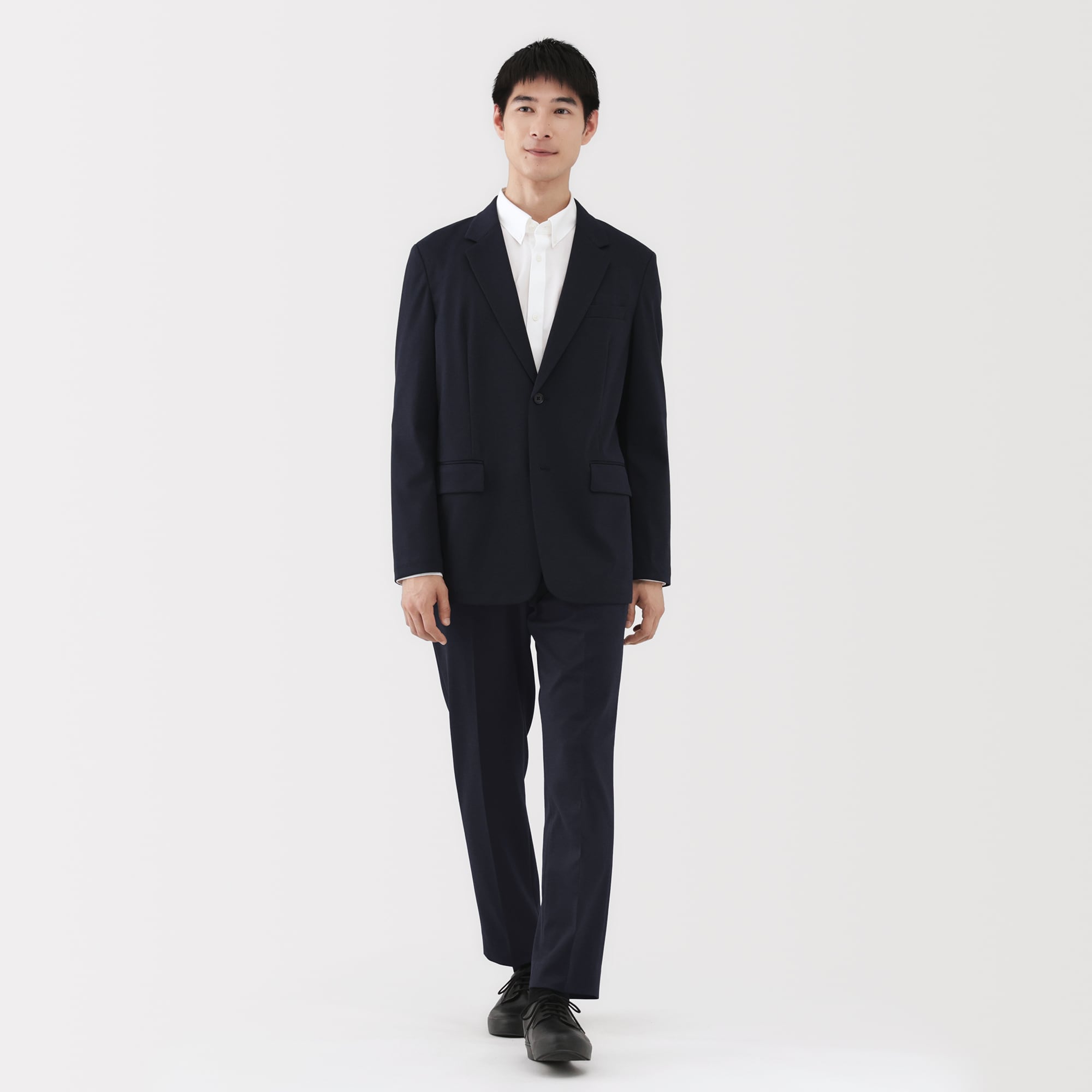 紳士　ストレッチジャージーノータックパンツ