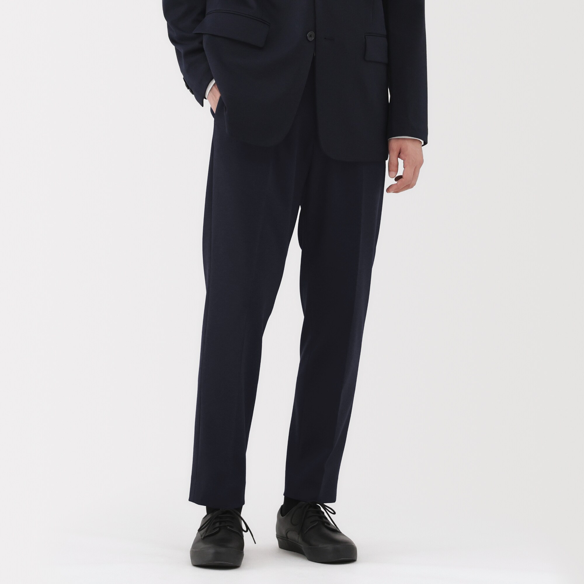 紳士 ストレッチジャージーノータックパンツ | 無印良品