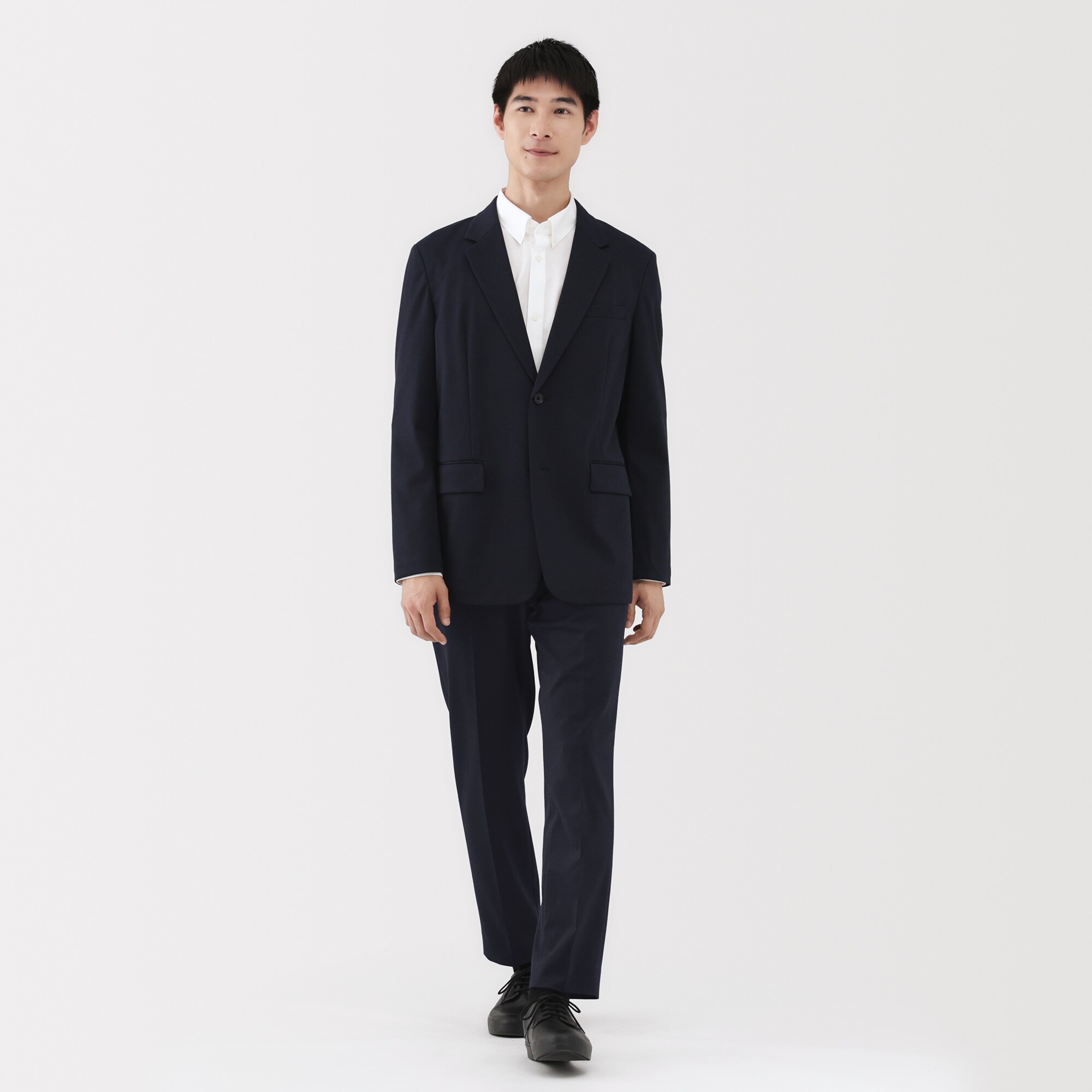 紳士　ストレッチジャージーノータックパンツ