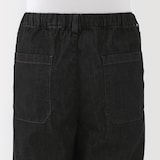 紳士　洗いざらしデニムイージーパンツ　黒