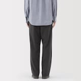 紳士　乾きやすいイージータックワイドパンツ