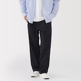 紳士　乾きやすいイージータックワイドパンツ