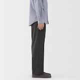 紳士　乾きやすいイージータックワイドパンツ