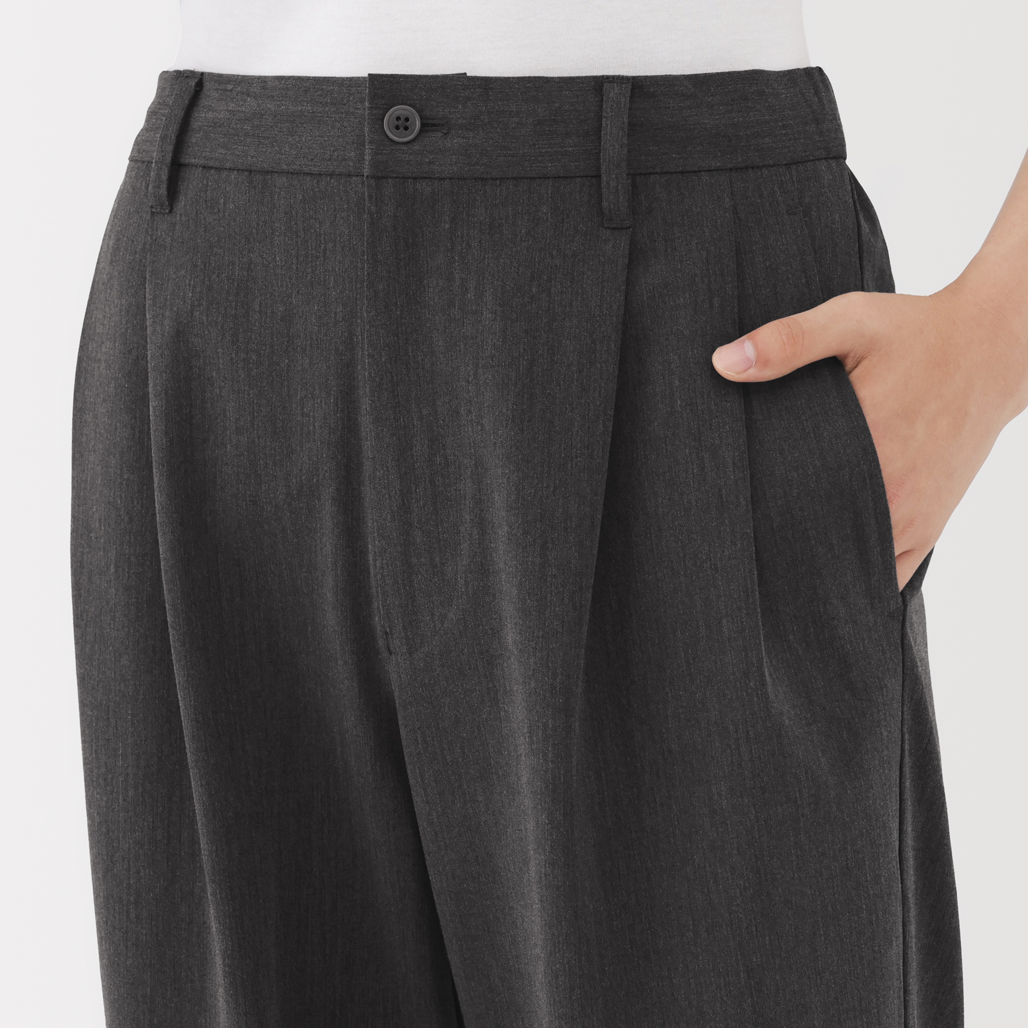 紳士 乾きやすいイージータックワイドパンツ | 無印良品