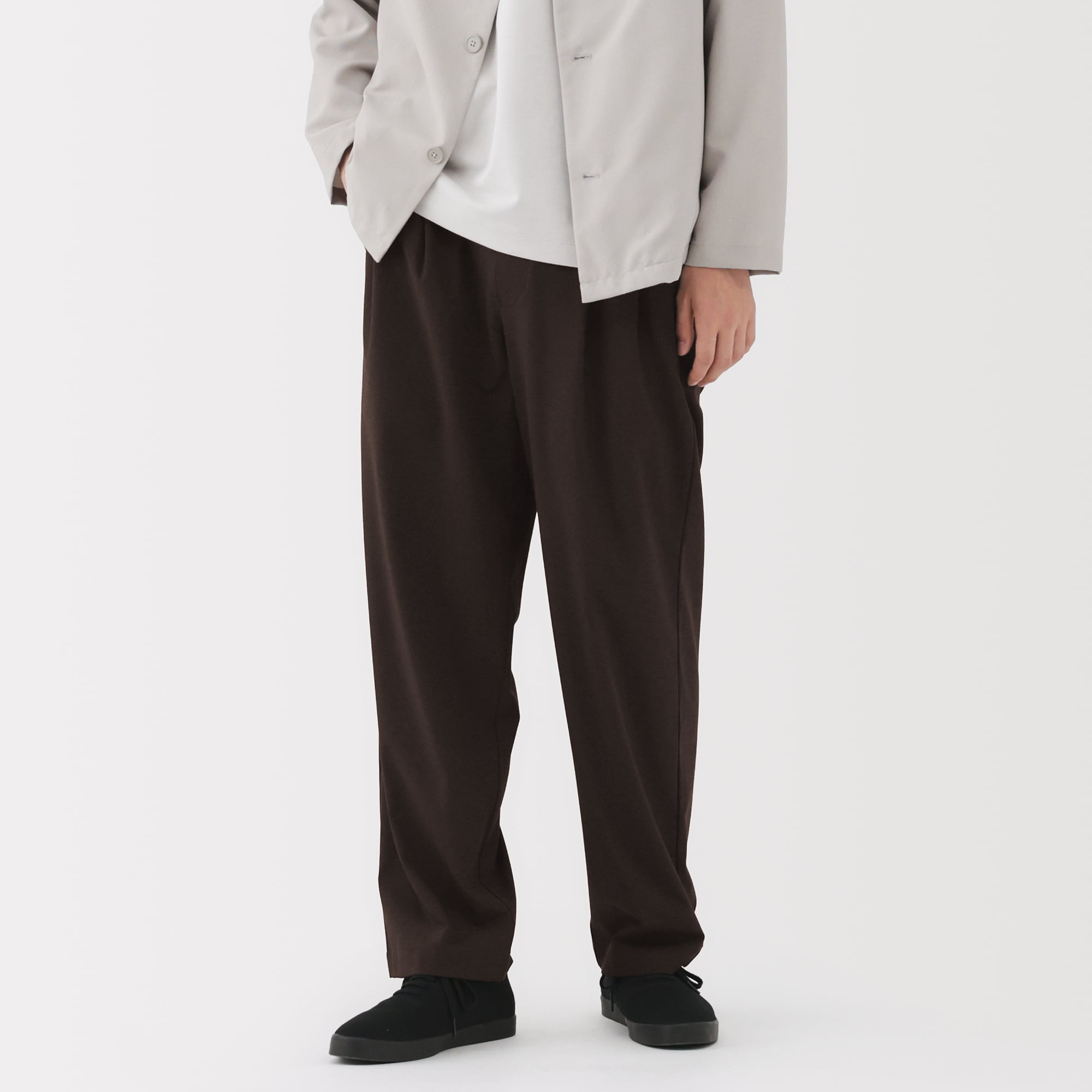紳士 乾きやすいイージータックワイドパンツ | 無印良品
