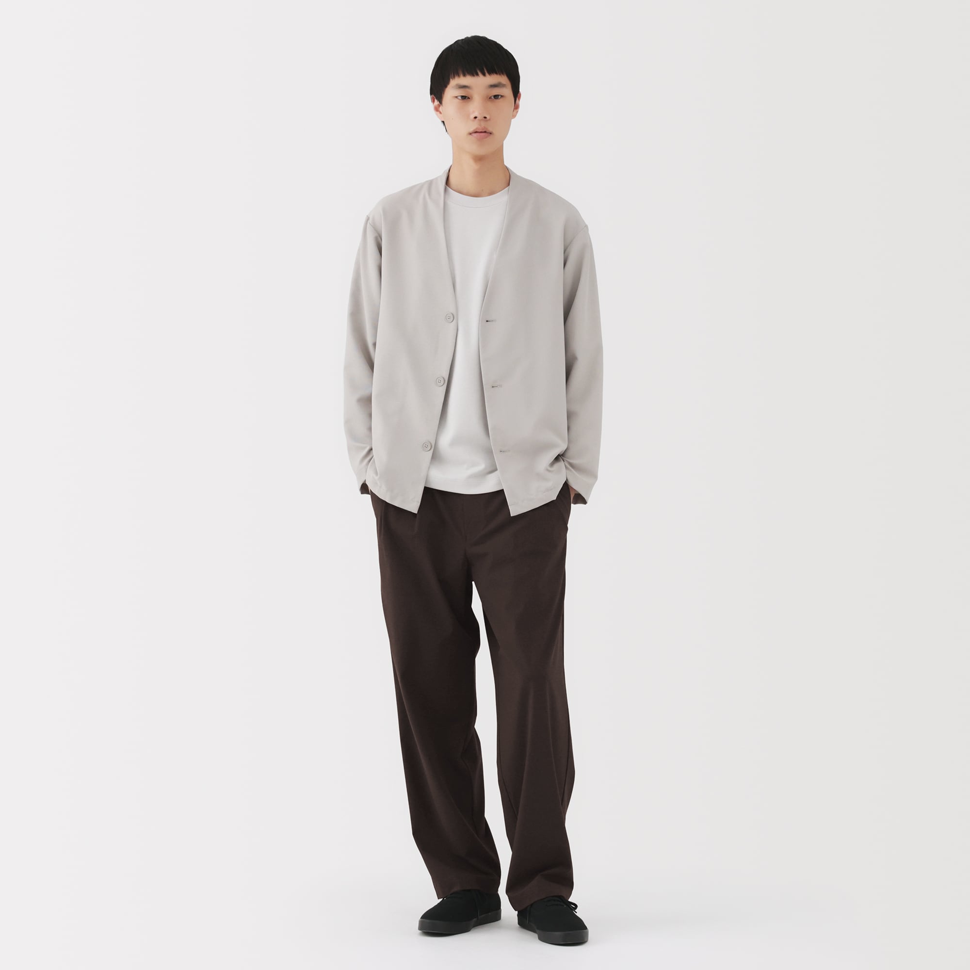 紳士 乾きやすいイージータックワイドパンツ | 無印良品