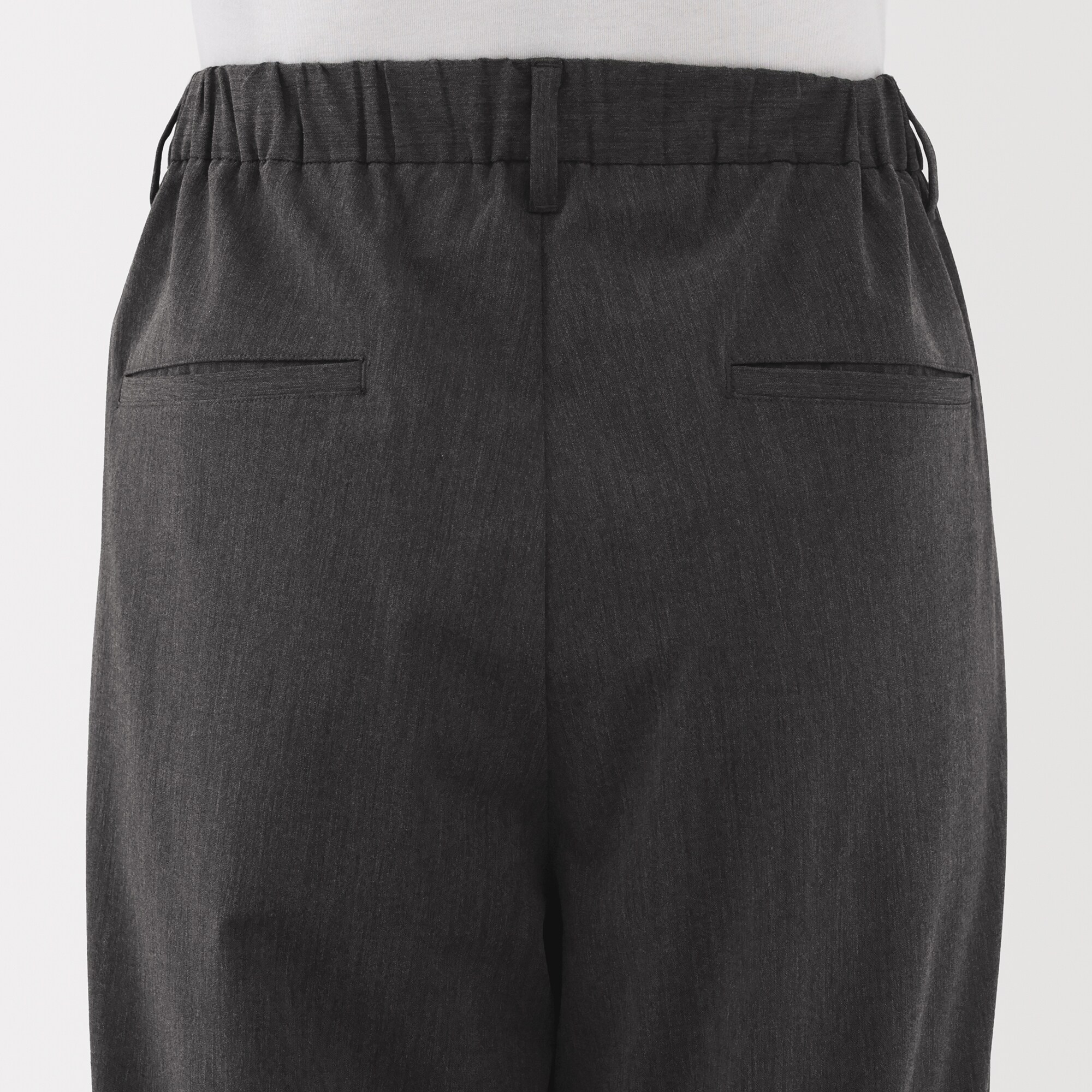 紳士　乾きやすいイージータックワイドパンツ