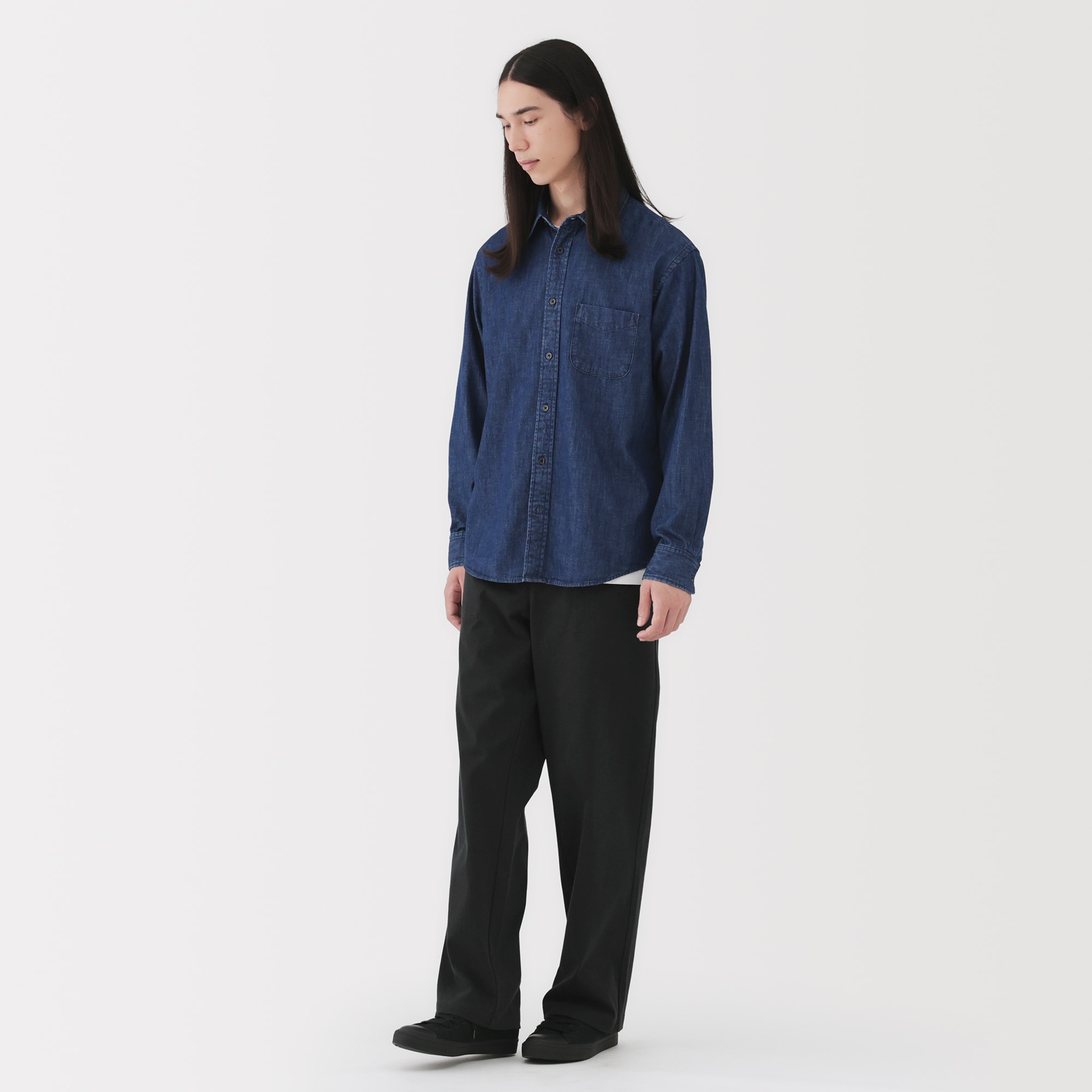 紳士　縦横ストレッチヘリンボーンベイカーパンツ