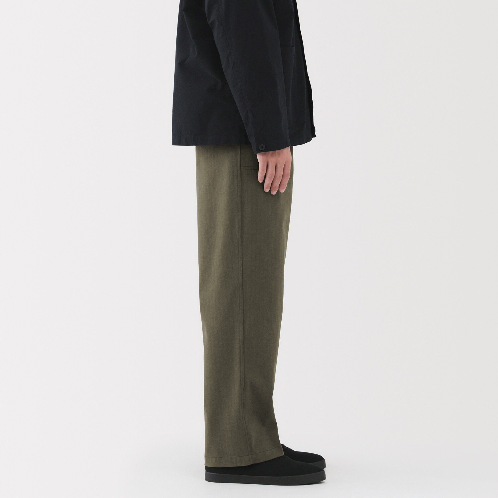 紳士　縦横ストレッチヘリンボーンベイカーパンツ