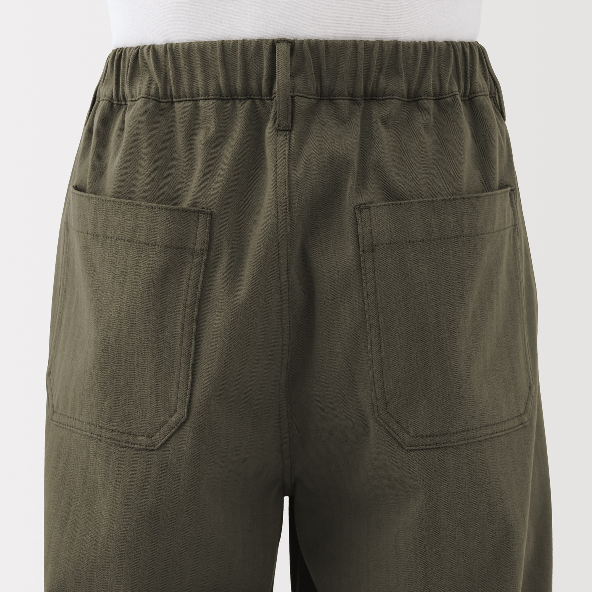 紳士　縦横ストレッチヘリンボーンベイカーパンツ