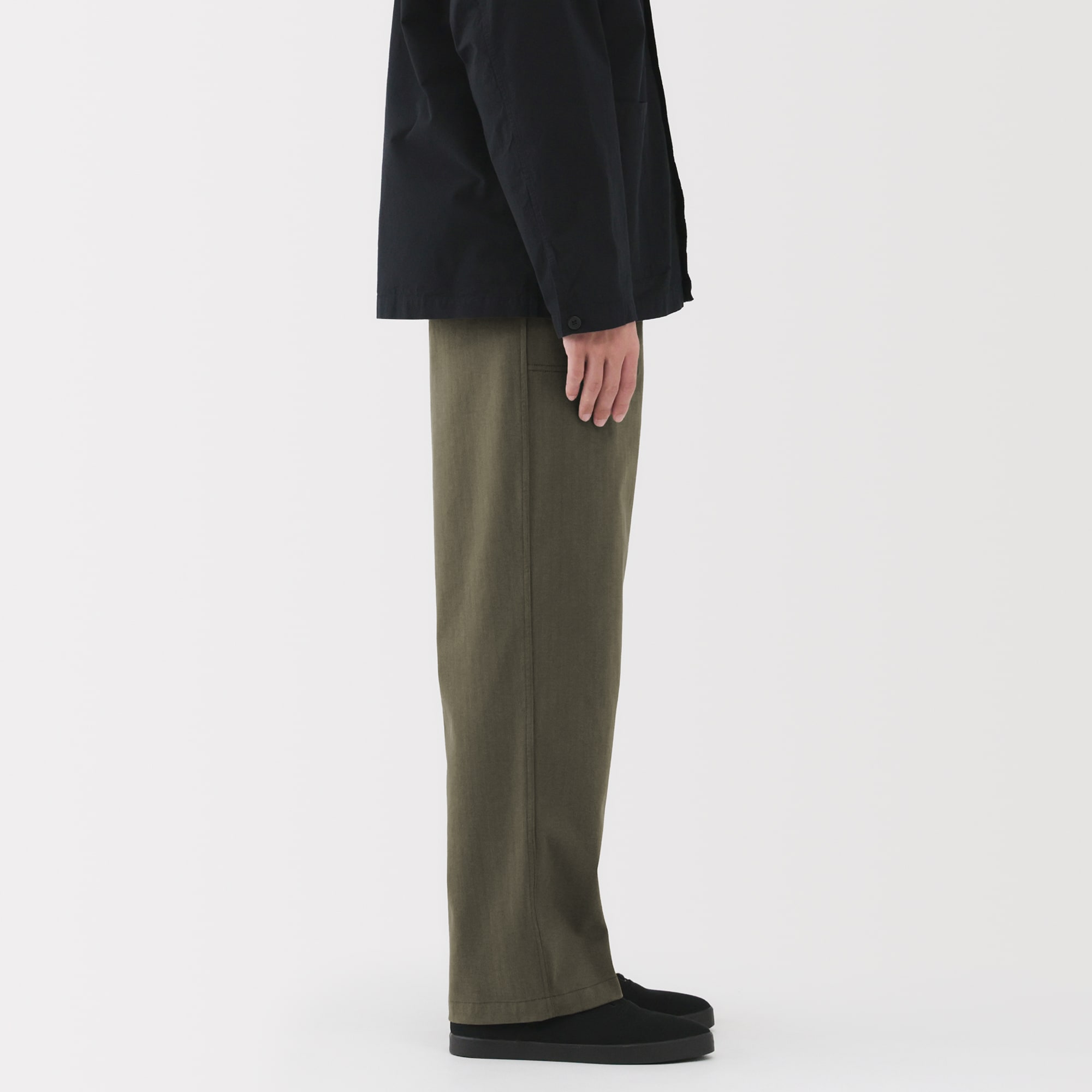 紳士　縦横ストレッチヘリンボーンベイカーパンツ