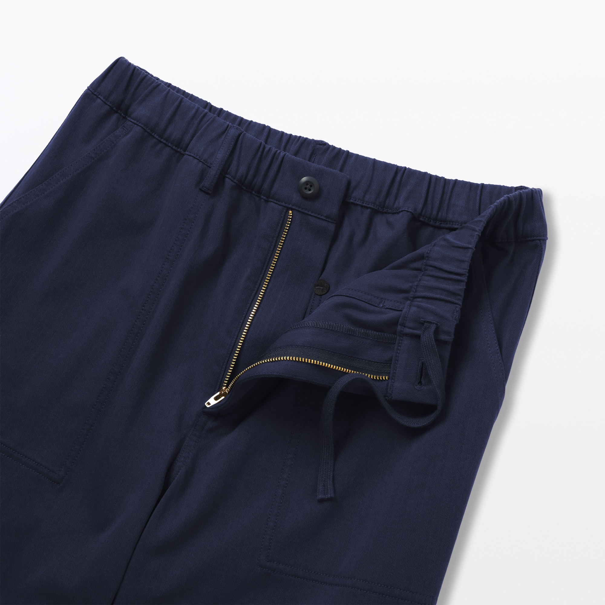 紳士　縦横ストレッチヘリンボーンベイカーパンツ