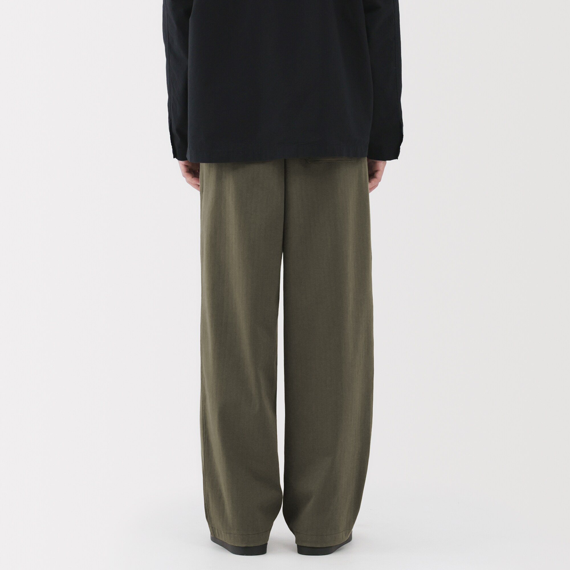 紳士　縦横ストレッチヘリンボーンベイカーパンツ