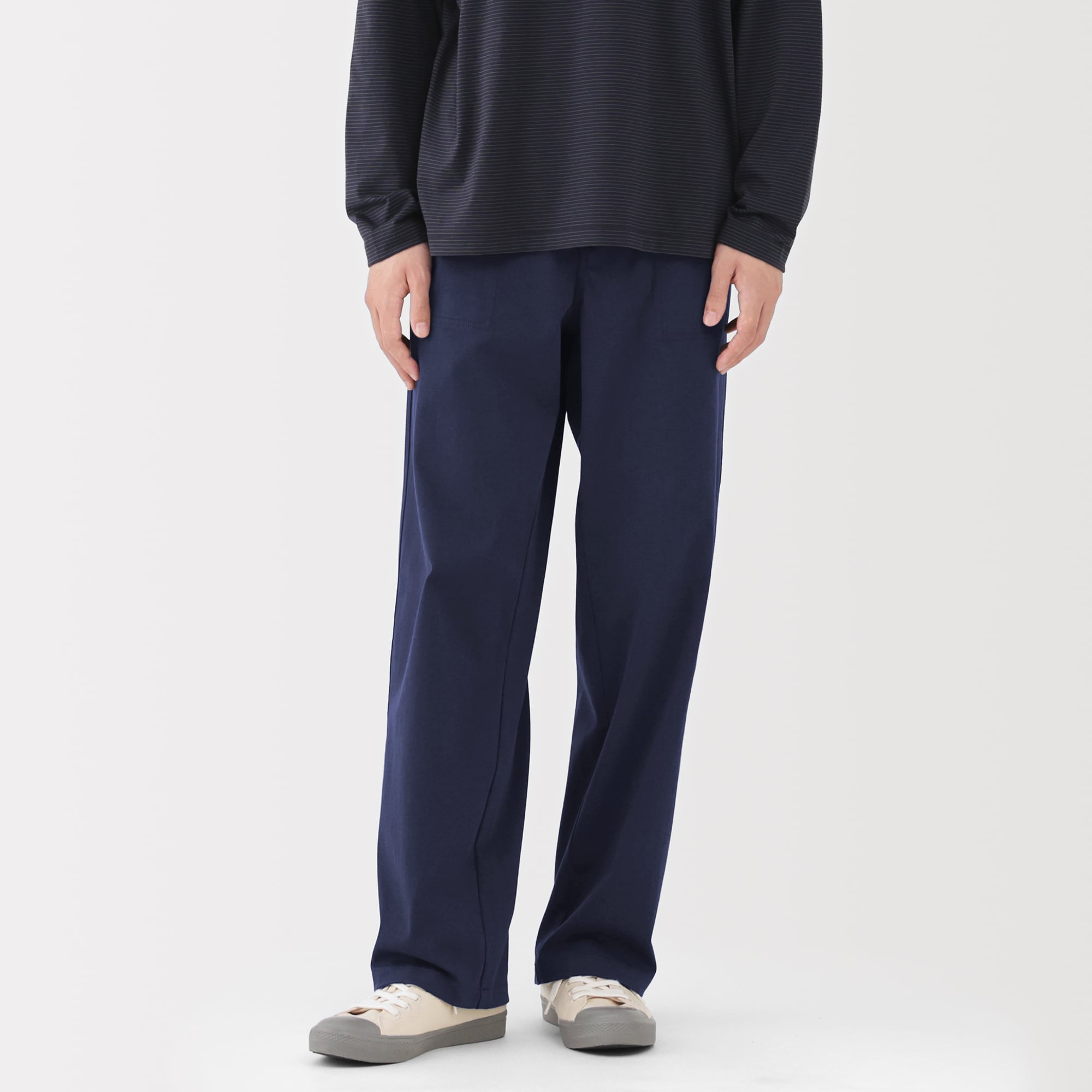 紳士 縦横ストレッチヘリンボーンベイカーパンツ | 無印良品