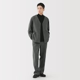 紳士　縦横ストレッチ起毛ヘリンボーンパンツ