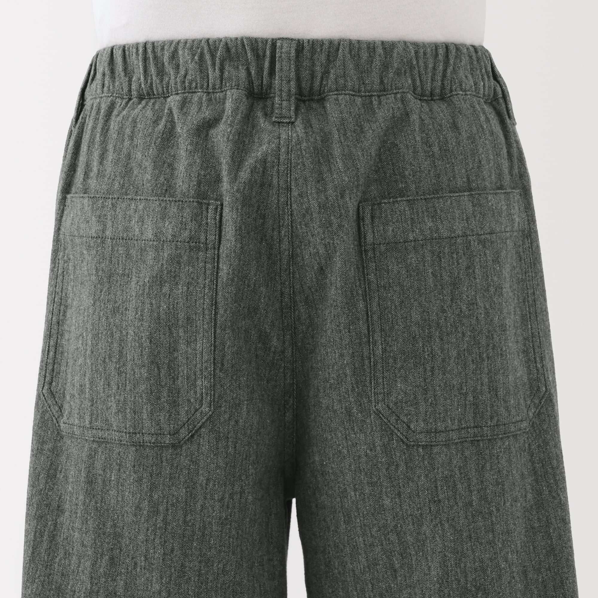 紳士　縦横ストレッチ起毛ヘリンボーンパンツ