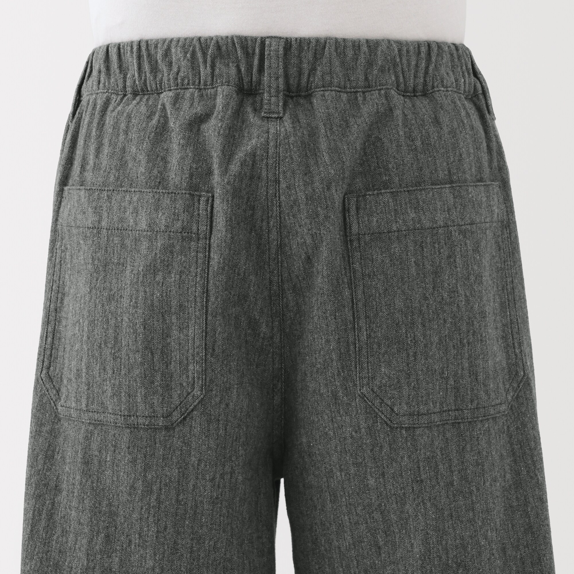 紳士　縦横ストレッチ起毛ヘリンボーンパンツ