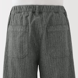 紳士　縦横ストレッチ起毛ヘリンボーンパンツ