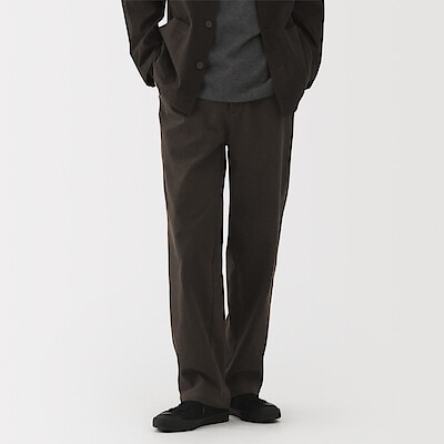 紳士　縦横ストレッチ起毛ヘリンボーンパンツ