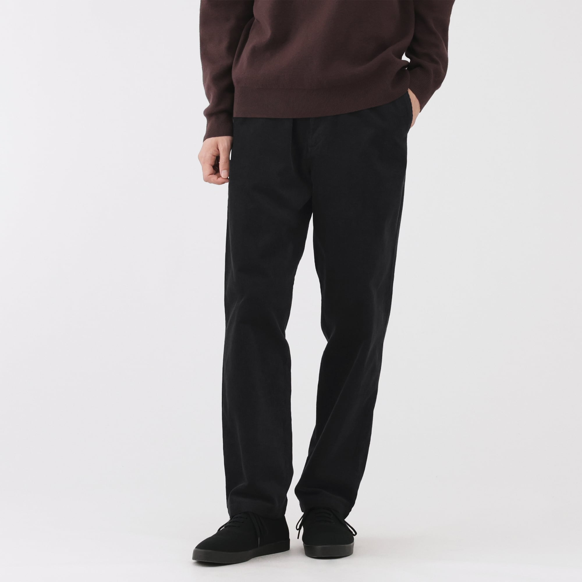 美品 MHL ファインコットンイージーパンツ 1 黒 MHL. パンツ LIGHTWEIGHT COTTON LINEN TWILL レディース : ZOZOTOWN
