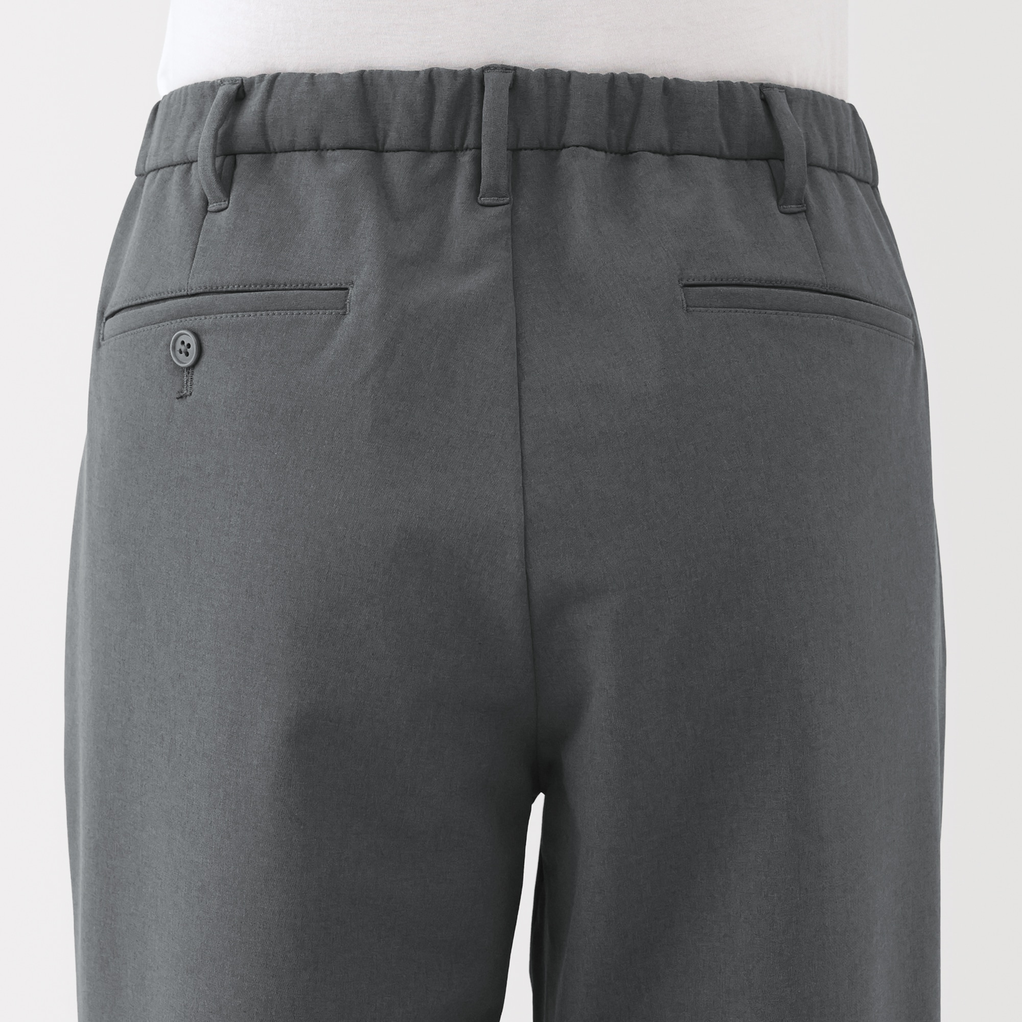 紳士　防風裏起毛ストレッチテーパードパンツ