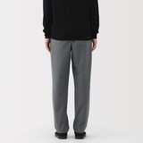 紳士　防風裏起毛ストレッチテーパードパンツ