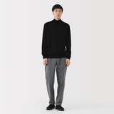 紳士　防風裏起毛ストレッチテーパードパンツ