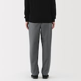 紳士　防風裏起毛ストレッチテーパードパンツ