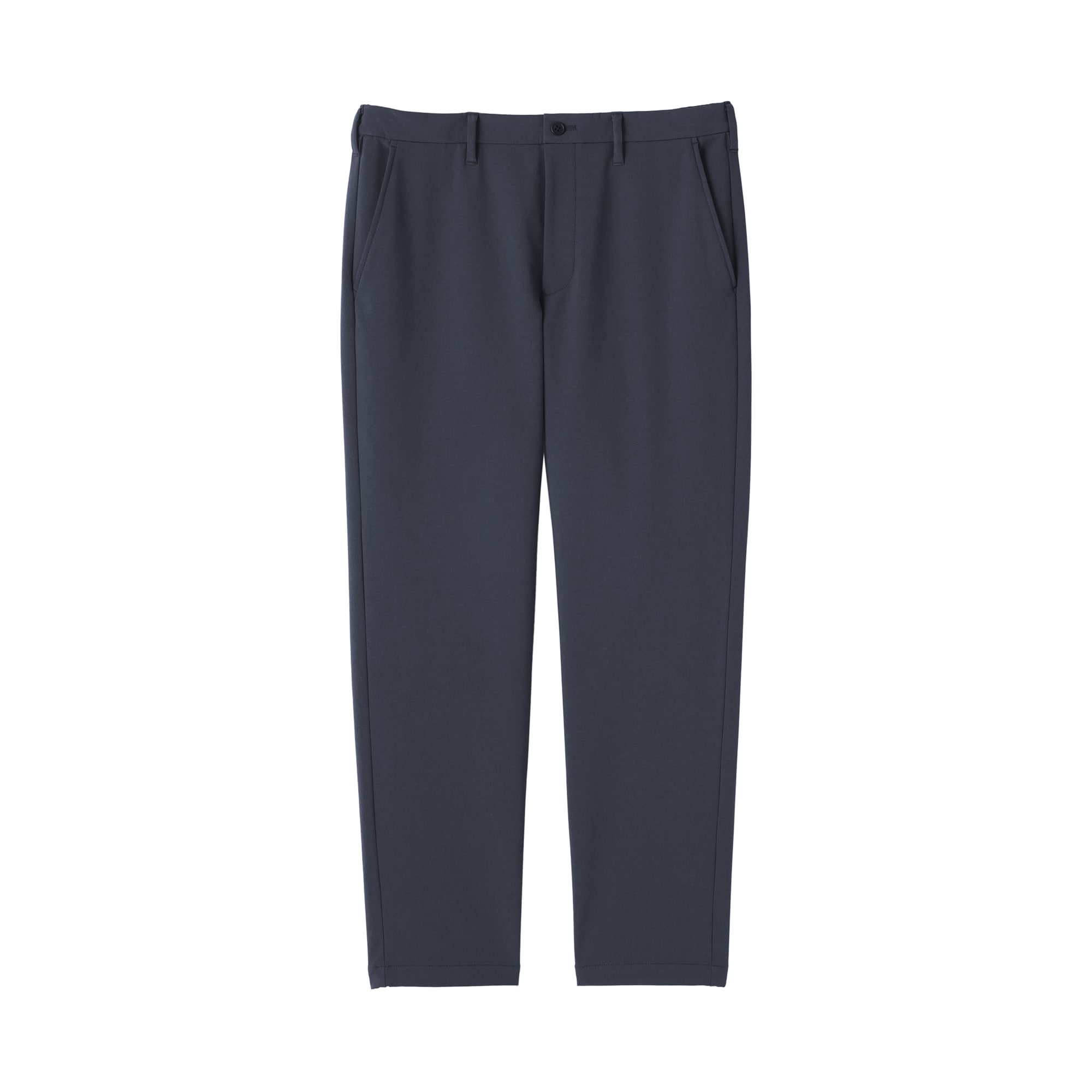 紳士　防風裏起毛ストレッチテーパードパンツ