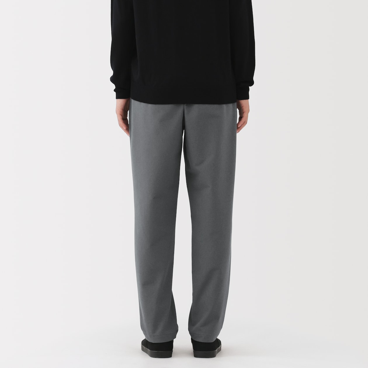 紳士　防風裏起毛ストレッチテーパードパンツ