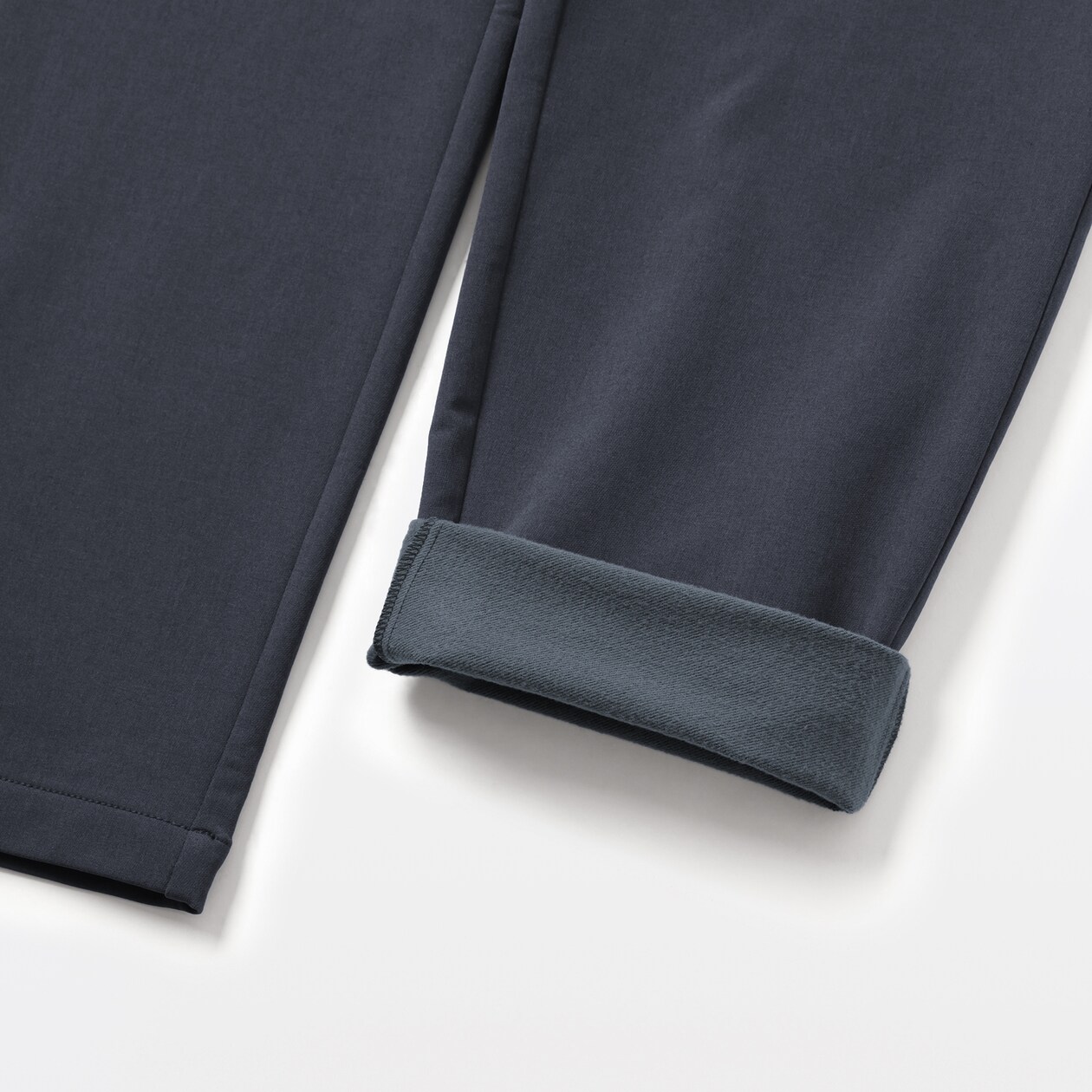 紳士　防風裏起毛ストレッチテーパードパンツ