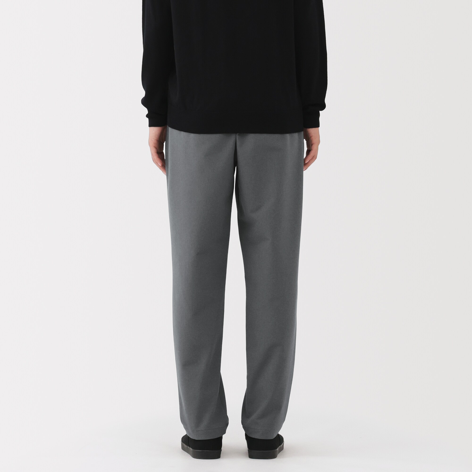 紳士　防風裏起毛ストレッチテーパードパンツ